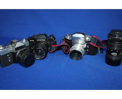 COLLECTION OF VINTAGE CAMERAS AND LENSES
comprising of an Exakta, a Contax and a Zenit