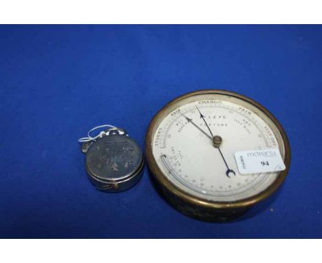 TICKA WATCH CAMERA 
along with small Victorian wall barometer (2)
