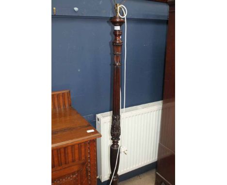 MAHOGANY STANDARD LAMP
with tripod supports