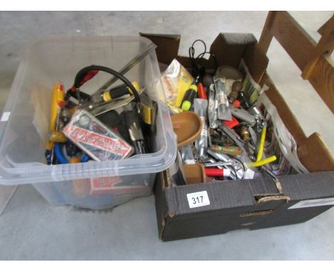 2 boxes of assorted tools.