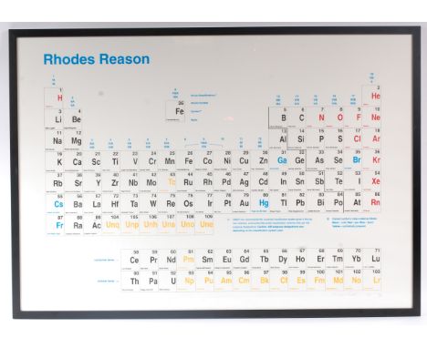 Simon Patterson (British, b. 1967) - Rhodes Reason, lithograph, 4/60,73 x 102 cm.; 28¾ x 40¼" Condition Report / Extra Inform