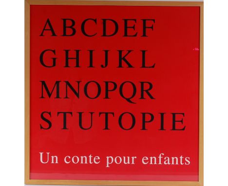 Jean-Michel Alberola (Algerian, b. 1953) - Alphabet, lithograph, signed, dated and numbered 18/50 lower right, 71 x 71 cm.; 2