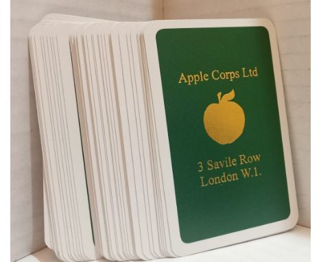 The Beatles Apple Records pack of playing cards gold foil stamp Apple Corps Ltd (Apple Logo) 3 Saville Row London W1 on green