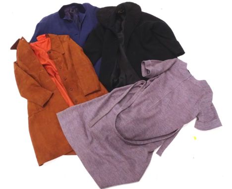 Vintage clothing, to include a ladies coat by Woollands of Knightsbridge, a Gershon jacket, suede jacket etc.