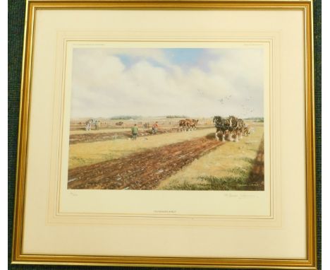 Spencer-Colman (M). The ploughing match, artist signed limited edition print number 51 of 500, 36cm x 42cm.