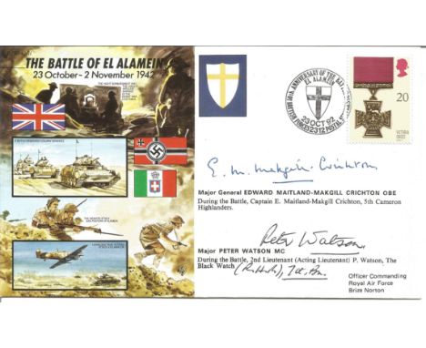 The Battle of El Alamein official double signed Royal Air Force cover JS/50/42/11. Signed by Major General Edward Maitland-Ma