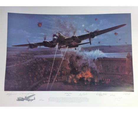  Dambuster World War Two print 24x33 titled Primary Target (Presentation Copy) by the artist Philip West signed by the artist