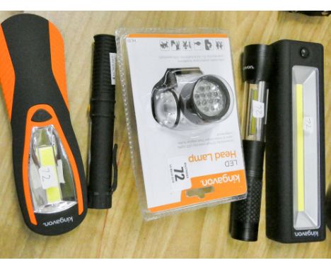 A new LED headlamp and 4 assorted cob torches 