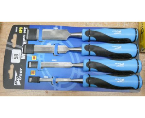 A new 4 piece wood chisel set 