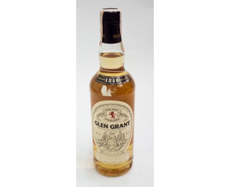 A bottle of Glen Grant Scotch Malt Whisky