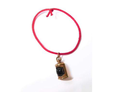 A 9-carat gold 'port lamp' pendant