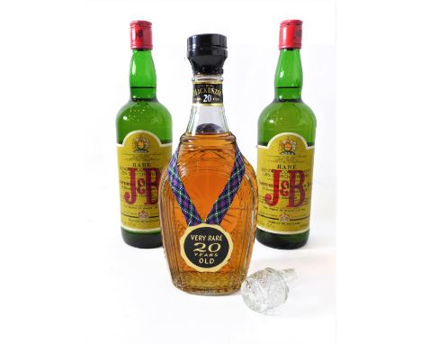 Two bottles of Justerini &amp; Brookes rare blended Scotch whisky and a bottle of the Real Mackenzie 20-year-old blended whis
