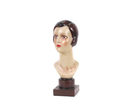 An Art Deco design mannequin head, 46cm high