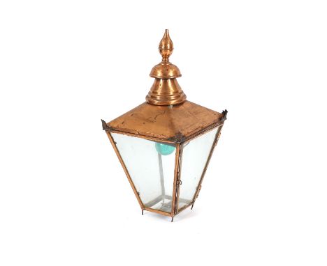 A Victorian style copper street lamp lantern