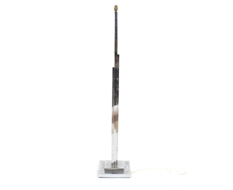 An Art Deco chrome standard lamp
