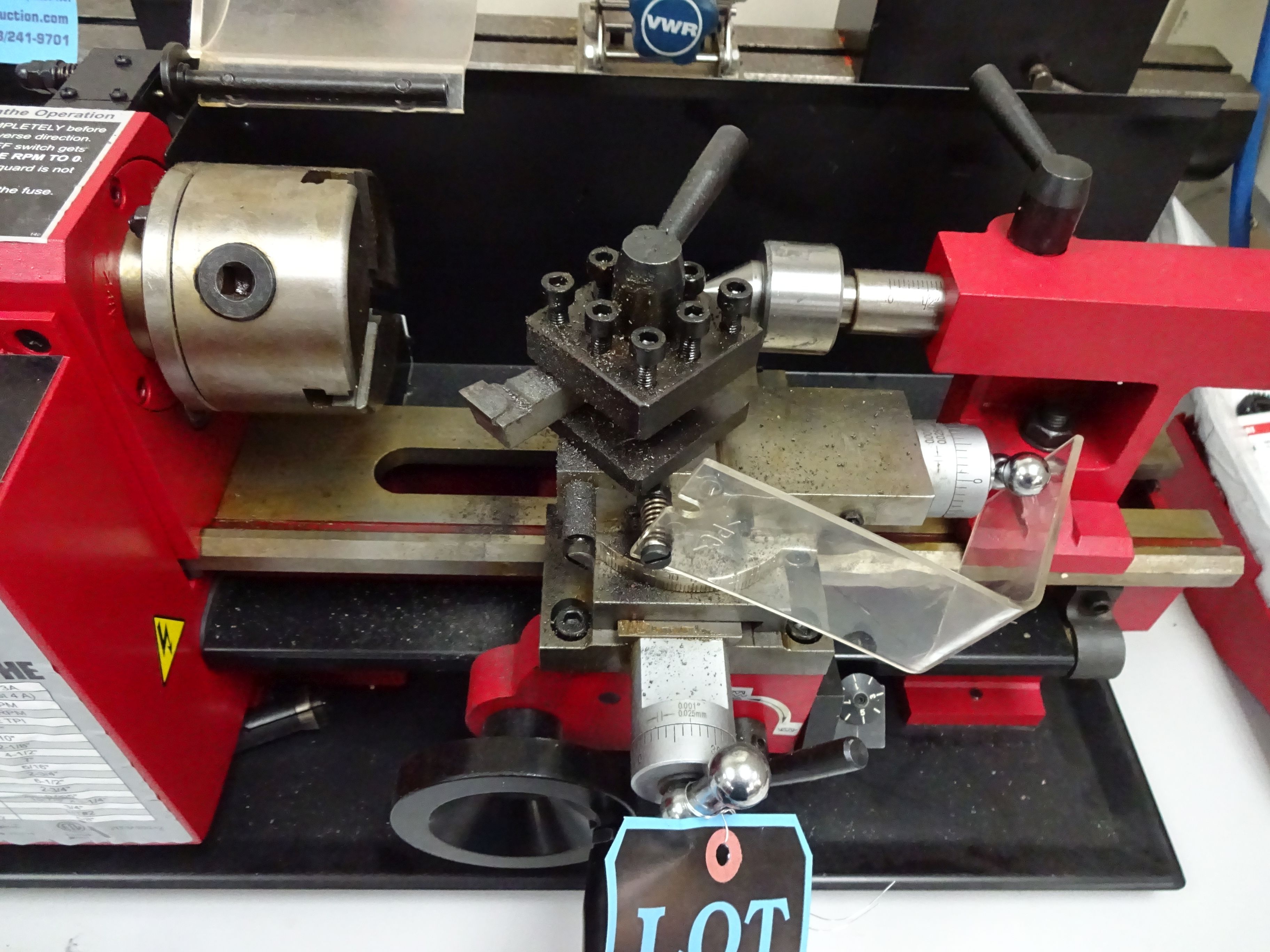 7" X 10" CENTRAL MACHINERY PRECISION MINI LATHE, 3" 3JAW CHUCK, TOOL