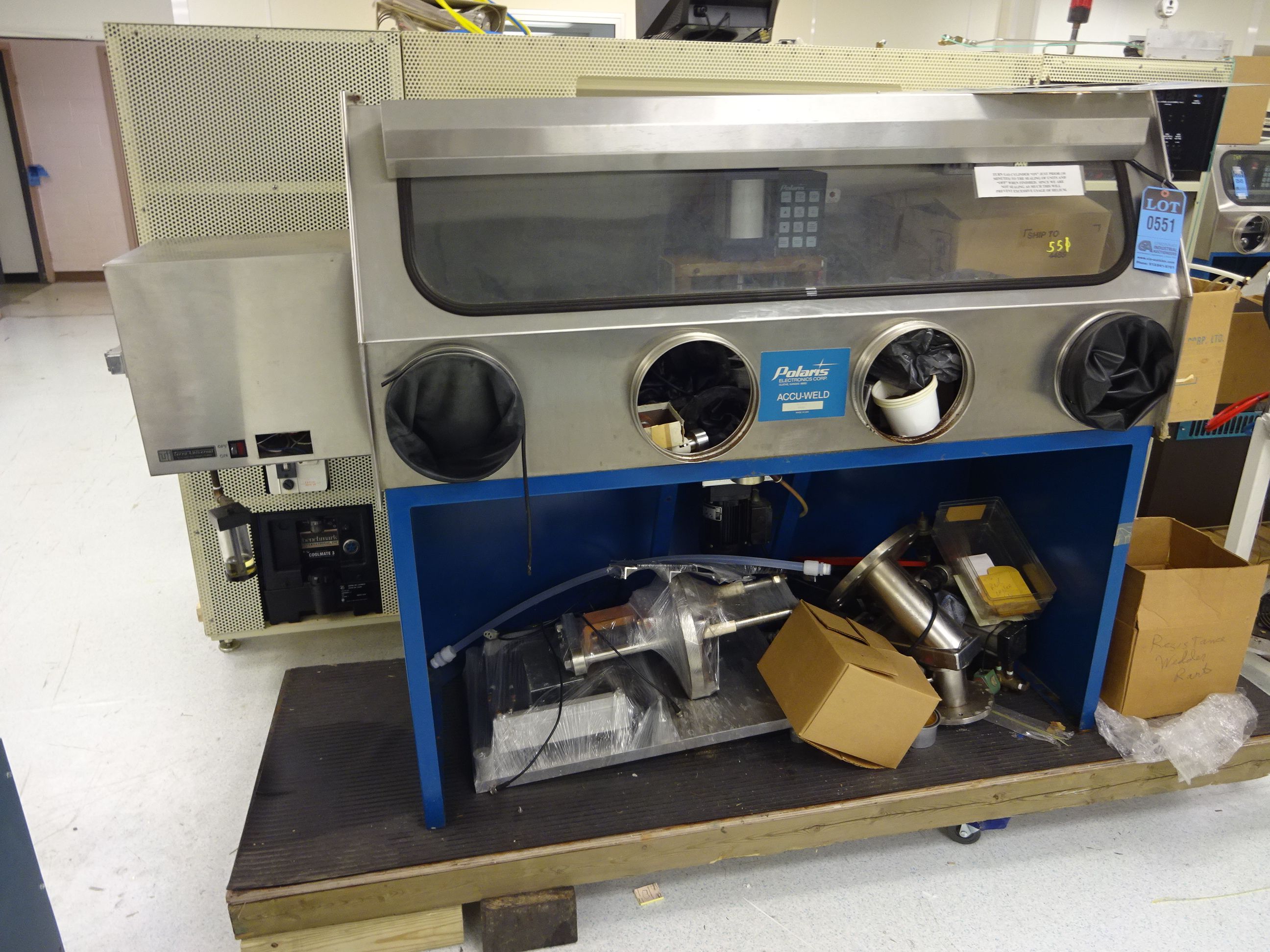 POLARIS MODEL ACCUWELD PROJECTION WELDER, 24" X 72" TWOSTATION WELD CHAMBER, POLARIS PROJECTION