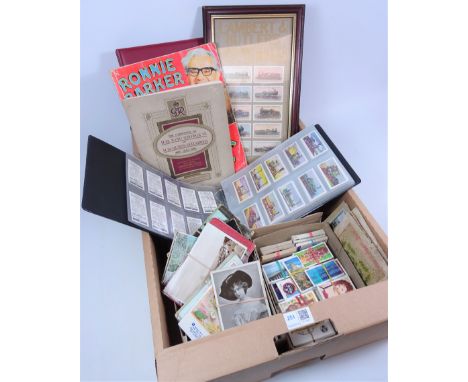 Collection of 19th Century and later postcards, cigarette and trade cards and Sauce by Ronnie Barker, Royal Doulton 'Sea Shan