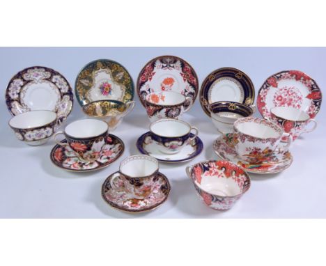 Late 19th and early 20th Century cabinet cups including Royal Crown Derby, Royal Worcester and others in one box   Condition 