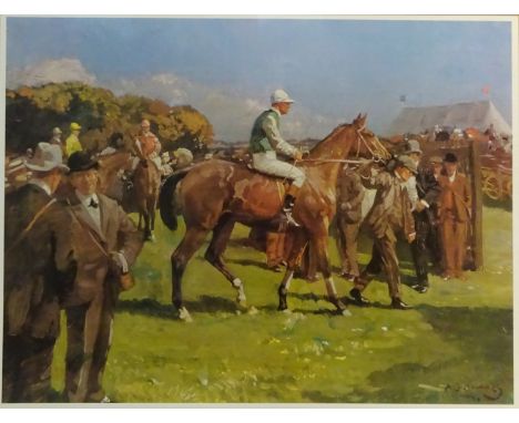 'At Hethersett Races', 20th century colour print after Sir Alfred James Munnings 47cm x 62cm   Condition Report   Click here 