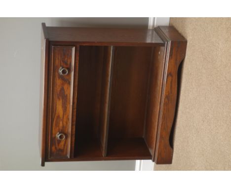Medium oak open bookcase, single drawer and shelf, W76cm, H76cm, D28cm   Condition Report   Click here for further images, co