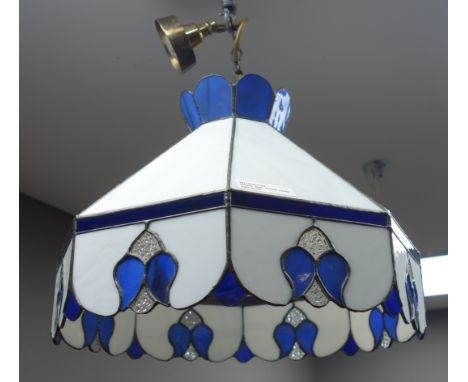 Tiffany style leaded centre light fitting, H30cm