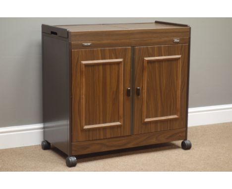 Phillips 'Hostess' trolley with warming plate, W73cm, H70cm, D38cm (This item is PAT tested - 5 day warranty from date of sal