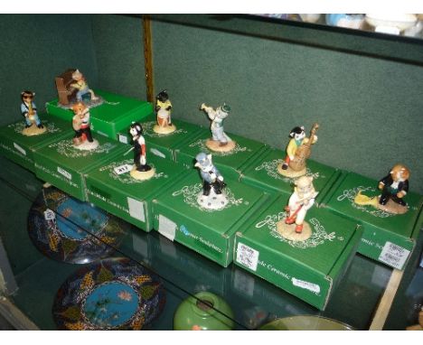 A SET OF TEN BOXED BESWICK CATS CHORUS FIGURES, comprising 'Purrfect Pitch' CC1, 'Calypso Kitten' CC2, 'One Coolcat' CC3, 'Ra