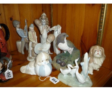 VARIOUS ORNAMENTAL FIGURES, to include Lladro (s.d.), Nao etc (10)