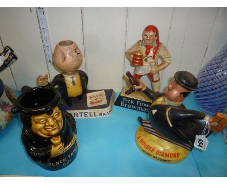 FOUR BREWERY ADVERTISING FIGURES/JUG, to include Beswick Ware 'Double Diamond' No.1517, Carltonware 'Pick Flowers Brewmaster'