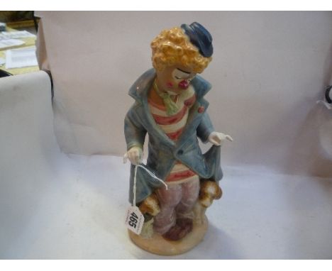 A BOXED LLADRO FIGURE, 'Surprise', Clown with dog, No.2290
