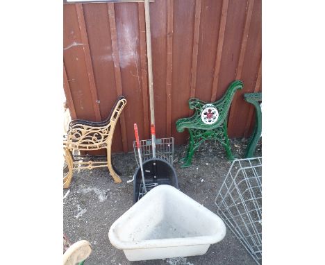 A PLASTIC CORNER TROUGH, etc (4)