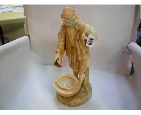 A ROYAL WORCESTER FIGURE OF A WATER CARRIER, green back stamp and No.594, height approximately 31cm