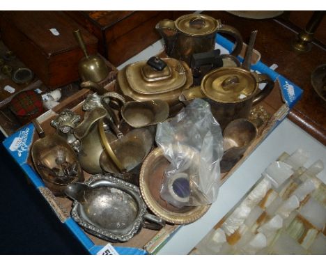 A SILVER BANGLE AND CRUET, various other plated wares, cutlery etc