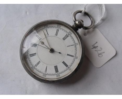 Gents silver (935 standard) French pocket watch with  full sweep seconds hand      
