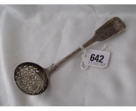 Victorian fiddle pattern sifter spoon London 1851 by F.H.  