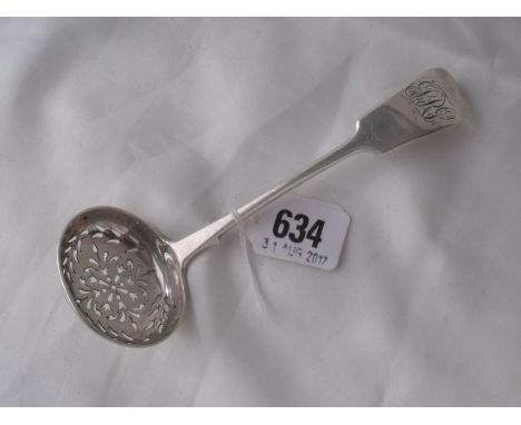 Victorian Exeter sifter spoon 1854 by J. Stone    