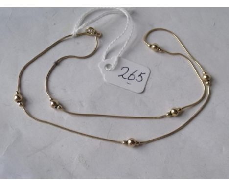 9ct neck chain with ball decoration 3.8g
