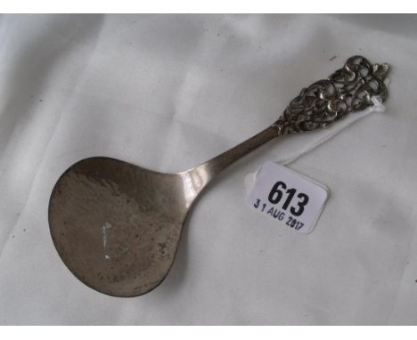 Continental (830 standard) spoon with hammered  finish 43g        