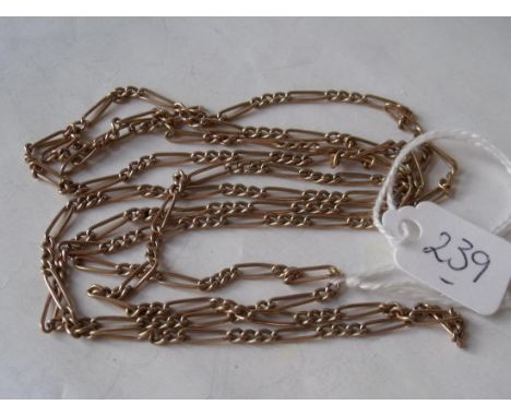 A long 38" fancy link 9ct neck chain