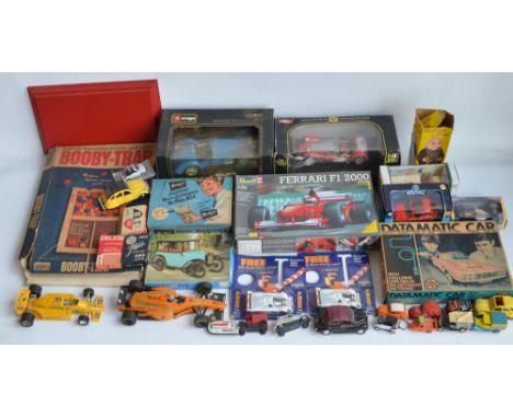 Collection of car models to include Anso 1/18 scale Caterham Super 7 and Burago Bugatti EB110, Cararama 1/43 VW Bus Samba, Re