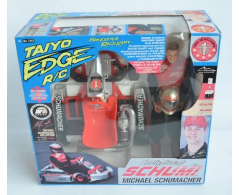 Taiyo Edge full function radio controlled Michael Schumacher Freestyle Race Kart with Schumacher figure, box still factory se