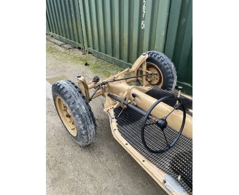 VW Kubelwagon project with chassis, steering wheel, wheels and engine complete. Other parts included are ready for assembly (