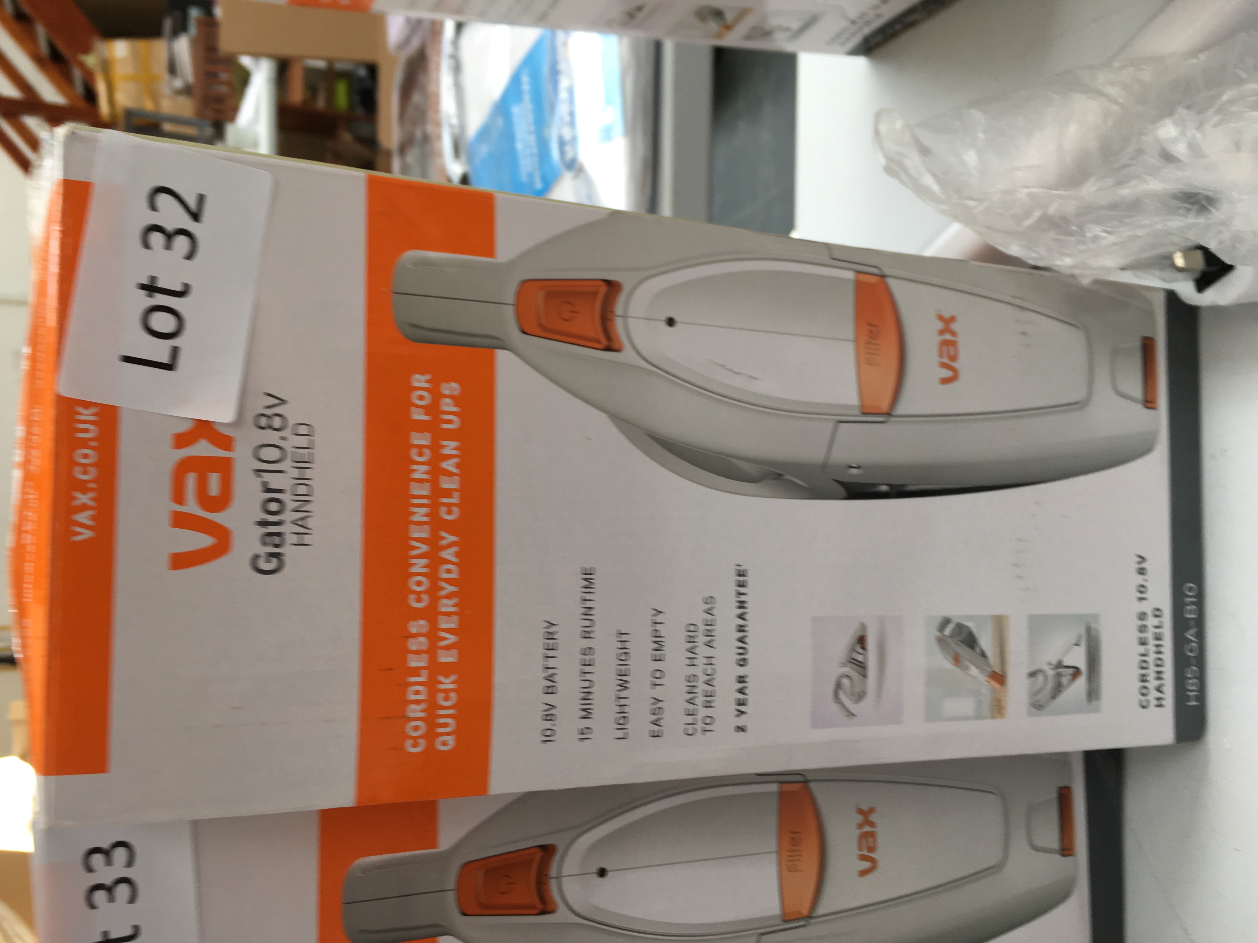 Vax gator 10.8v handheld hoover. Untested customer return.