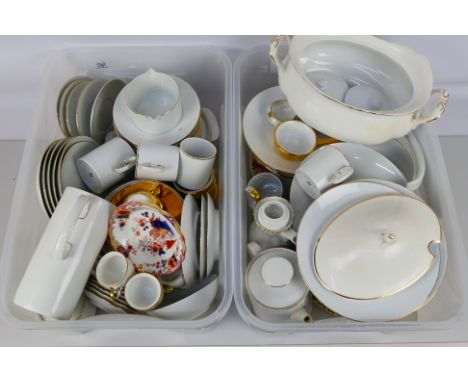 Mixed ceramics to include Royal Worcester, Thomas of Germany and other, two boxes. [2]. [W]