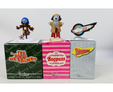 Robert Harrop - Three boxed figures / models comprising # BGMP Uncle Feedle from Bagpuss, # MRMP The Scarecrow from The Magic