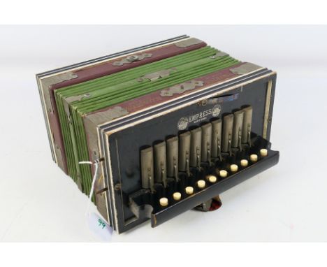 A vintage Empress Accordeon (accordion), made in Germany. [W]