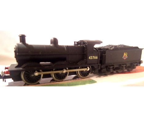 N Gauge Union Mills Class 3F Black, Early Crest, 43766, in excellent condition, boxed. P&amp;P Group 1 (£14+VAT for the first