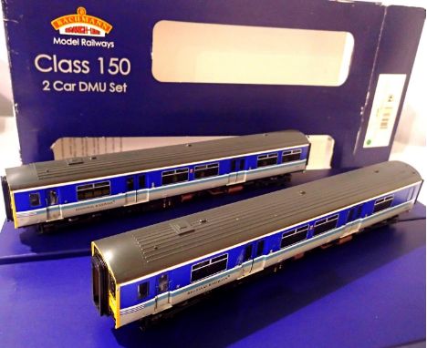Bachmann 32-936 Class 150, two car DMU, regional railways, fair to good condition, some glue marks to body sides, box with we