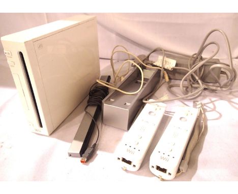 Wii console system to include hand controllers, power leads etc. P&amp;P Group 2 (£18+VAT for the first lot and £3+VAT for su